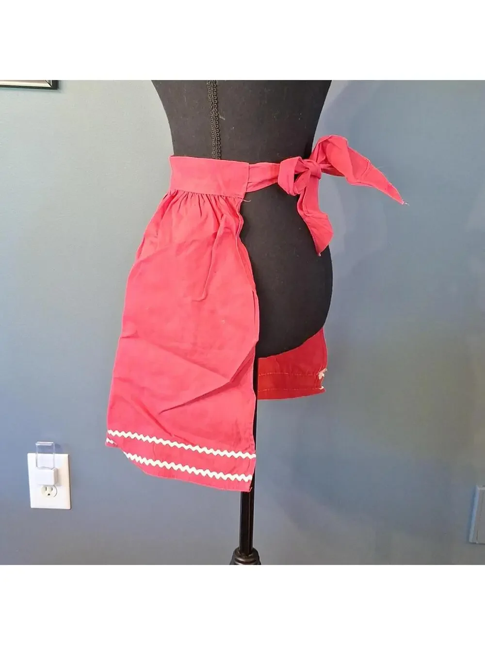 Vintage Handmade Red Apron